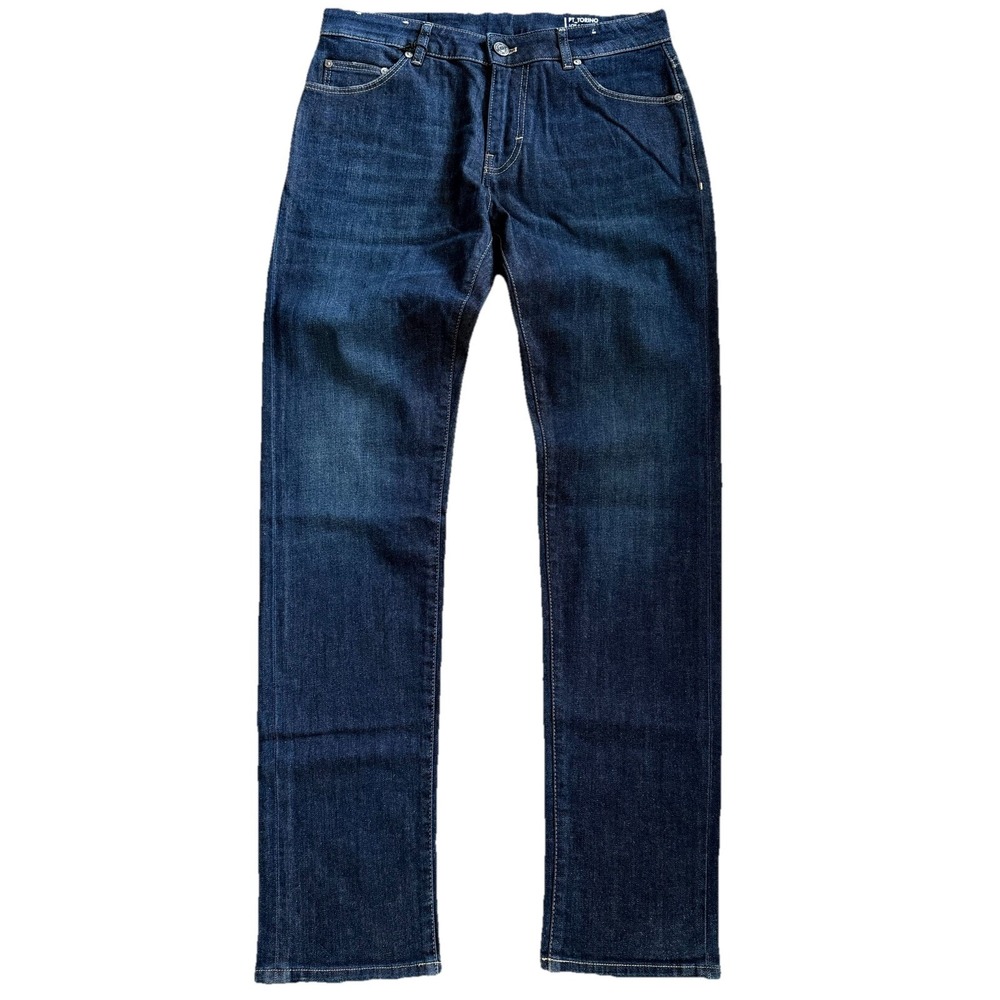PT TORINO denim jeans Dark Blue Soul Straight leg SZ-31 98% cotton stretch 31X34